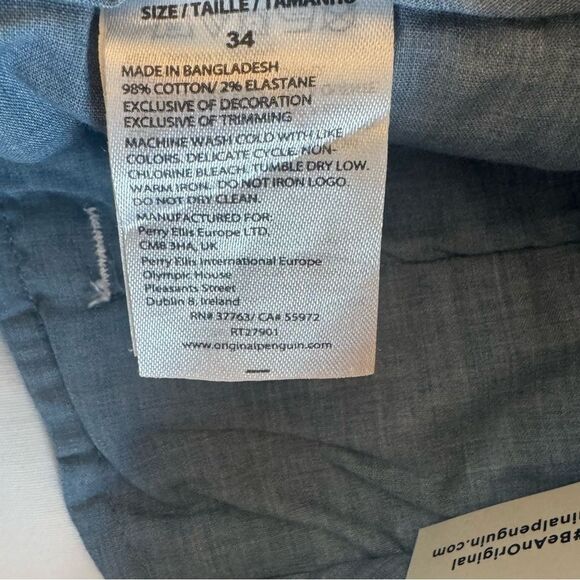 Original Penguin NWT Men’s Premium Slim Fit Stretch Short White Size 34 - Picture 9 of 11